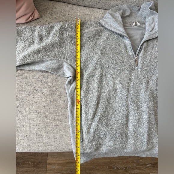 lululemon fuzzy fleece quarter zip size 6 gray - Picture 7 of 9